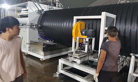 High speed hollow wall winding pipe machine one hour 6 pipes