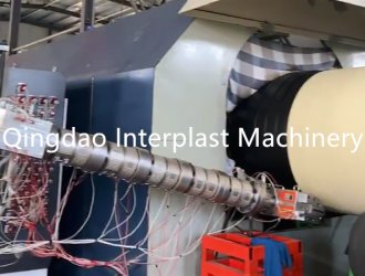 PU spray insulatoin pipe production machine 