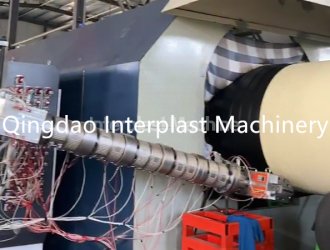 PU spray insulatoin pipe production machine 