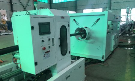 75-250mm HDPE pipe extrusion machinery commissioning before shipment